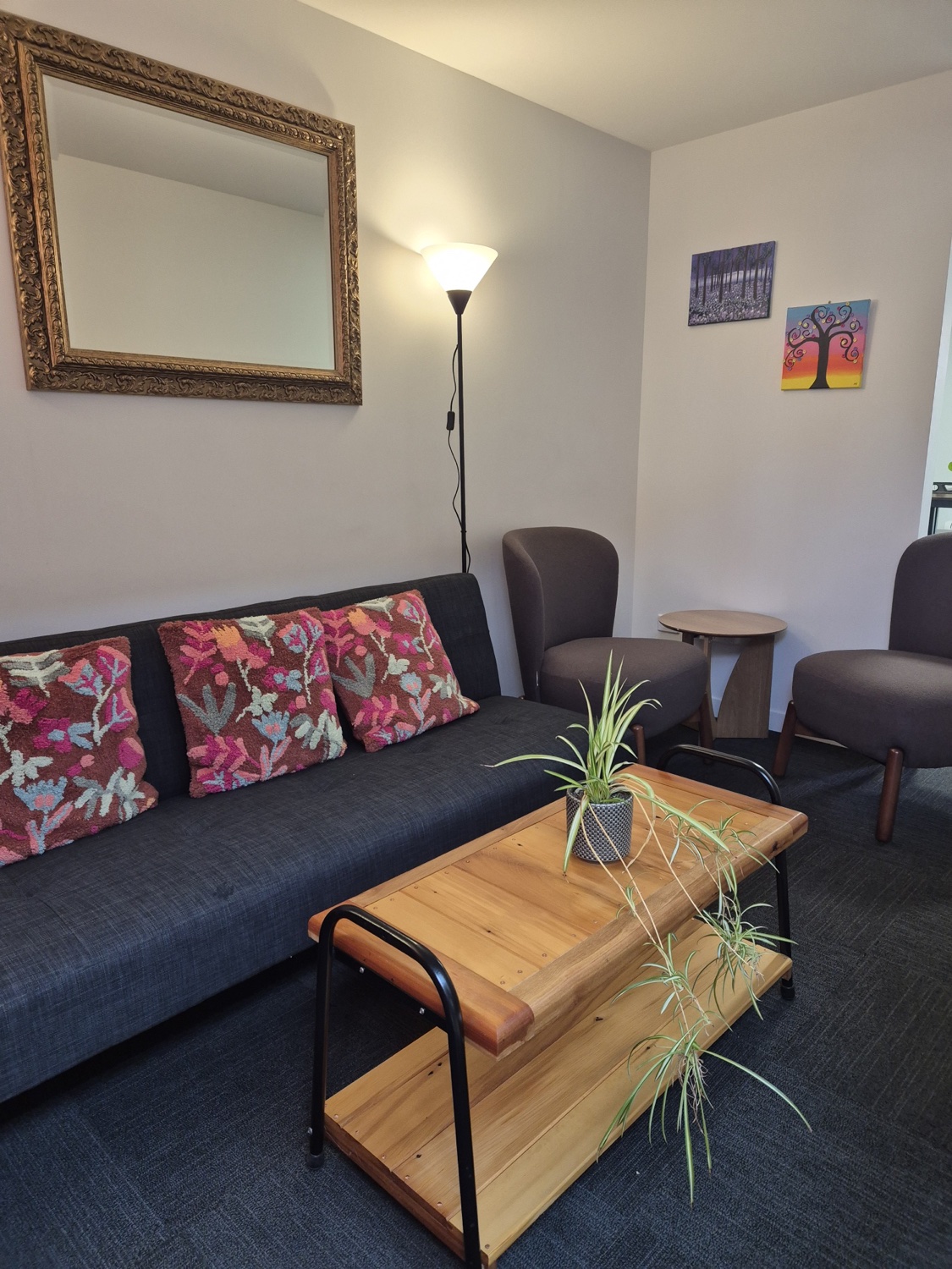 The cosy lounge at Good as Gold Cafe