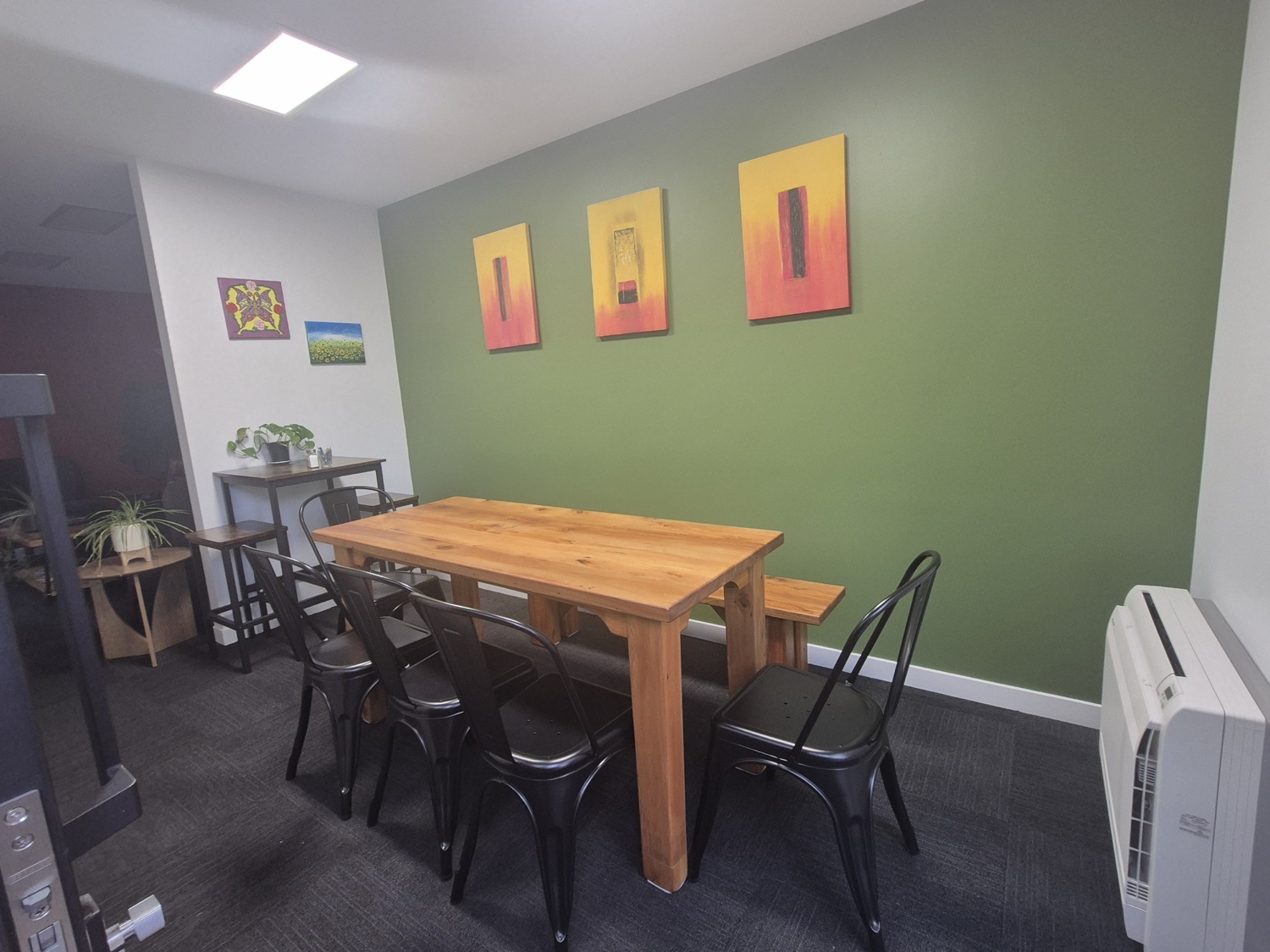 Private dining and meeting space at Good as Gold Cafe