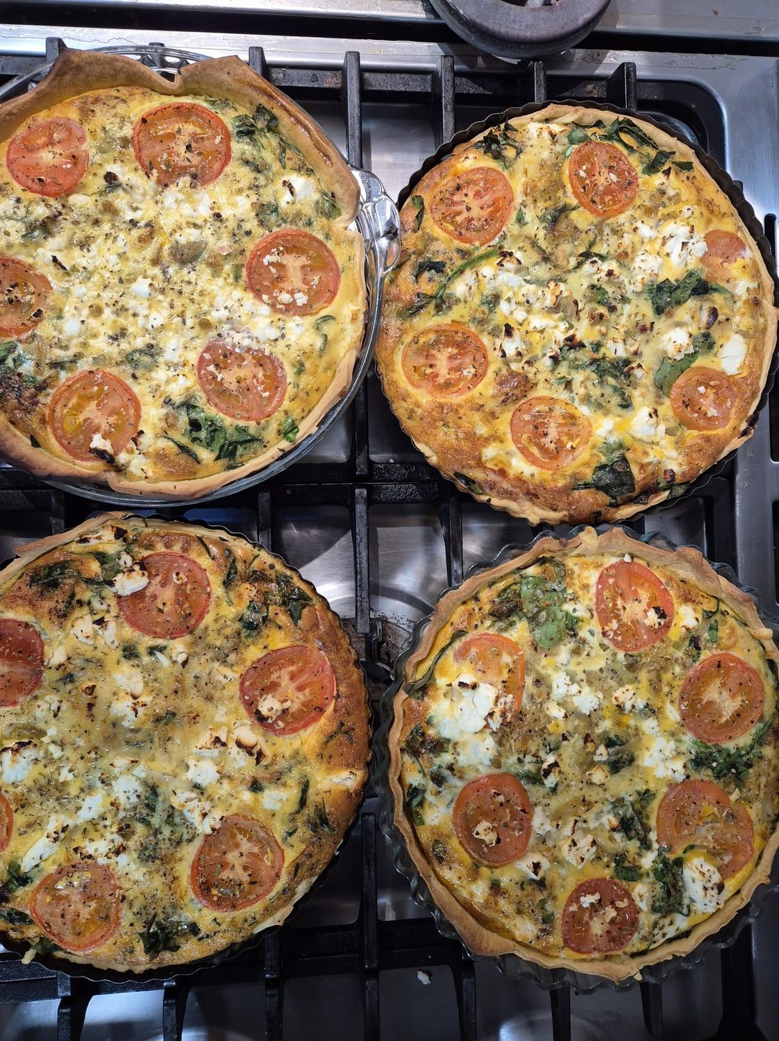 House-made tomato and feta quiches